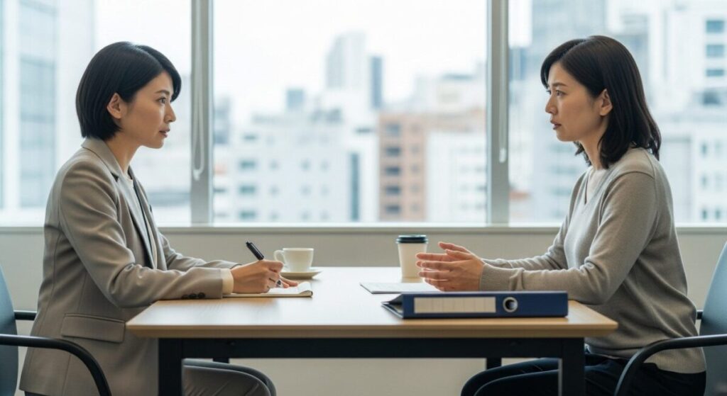 探偵調査員と打合せ