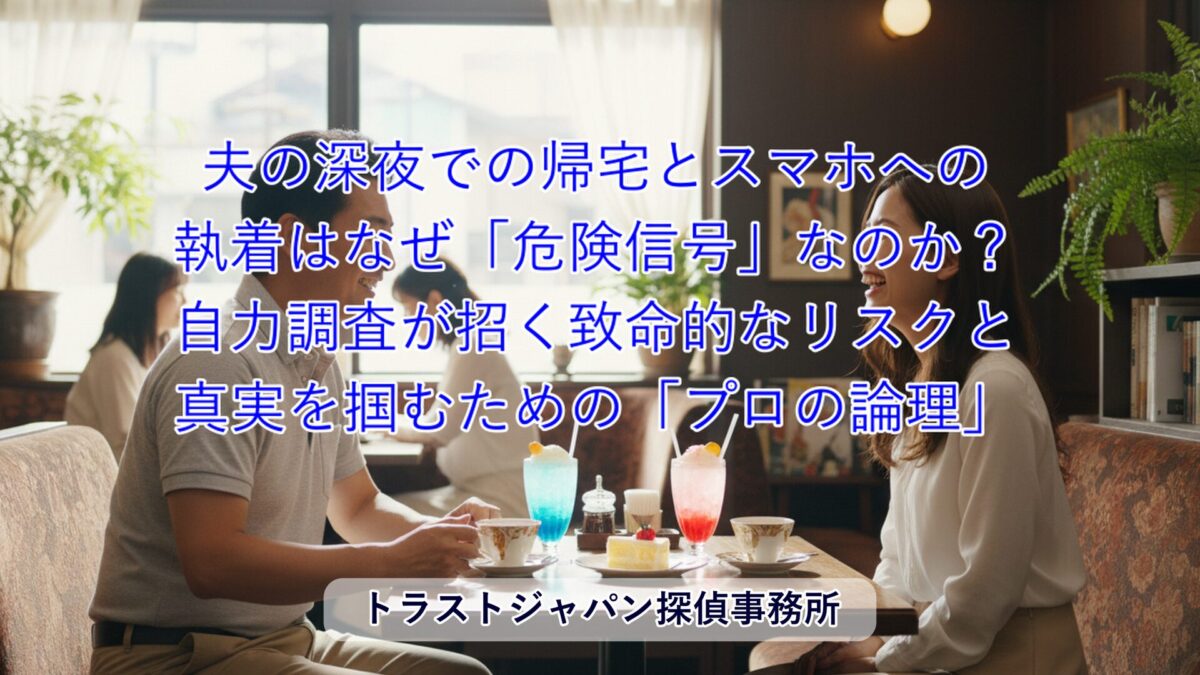 夫の深夜帰宅とスマホへの執着はなぜ「危険信号」なのか？自力調査が招く致命的なリスクと、確実に真実を掴むための「プロの論理」
